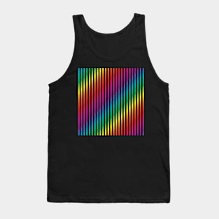 Rainbow Gradient Stripe (wide) Tank Top